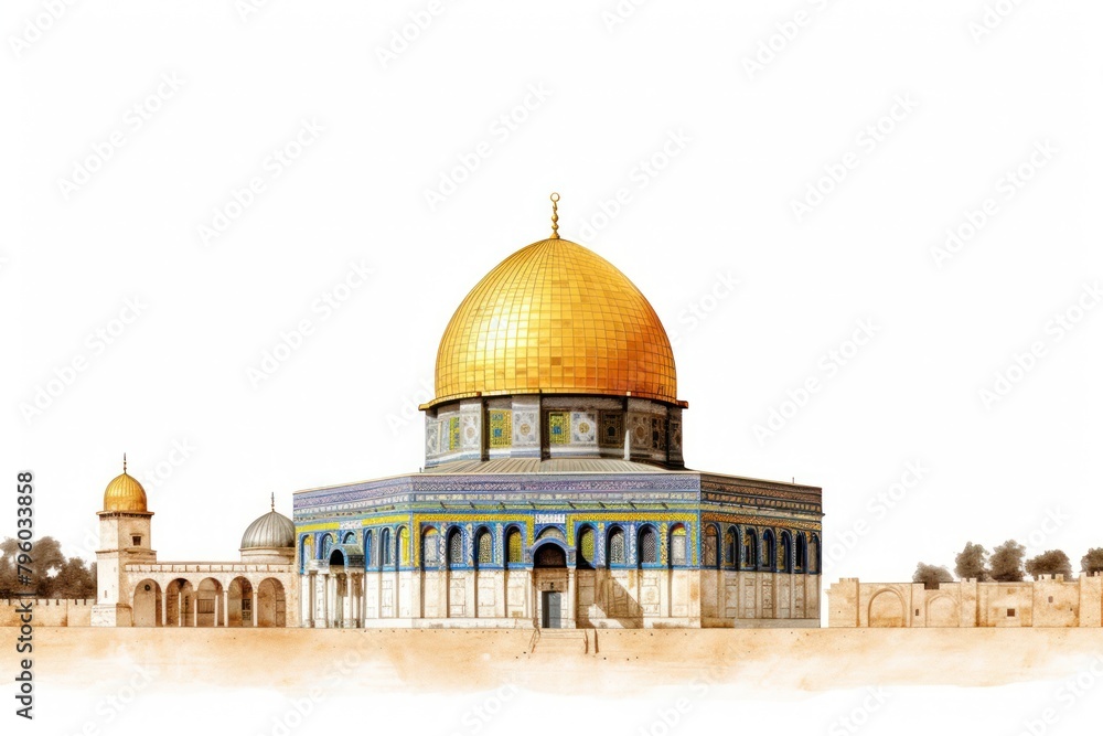 Obraz premium Dome of the rock dome architecture building.