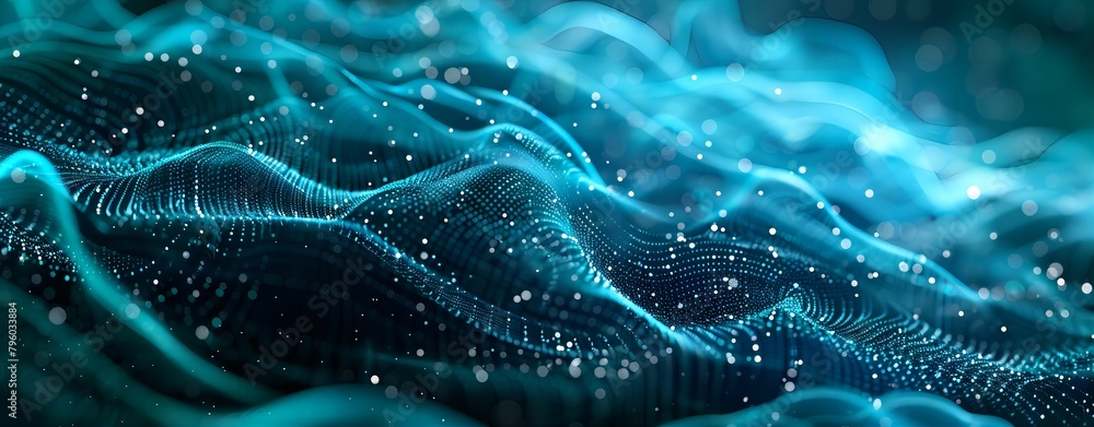 Futuristic Digital Technology Abstract with Glowing Dots and Lines on Dark Gradient Background Futuristic Digital Technology Abstract with Glowing Dots and Lines on Dark Gradient Background