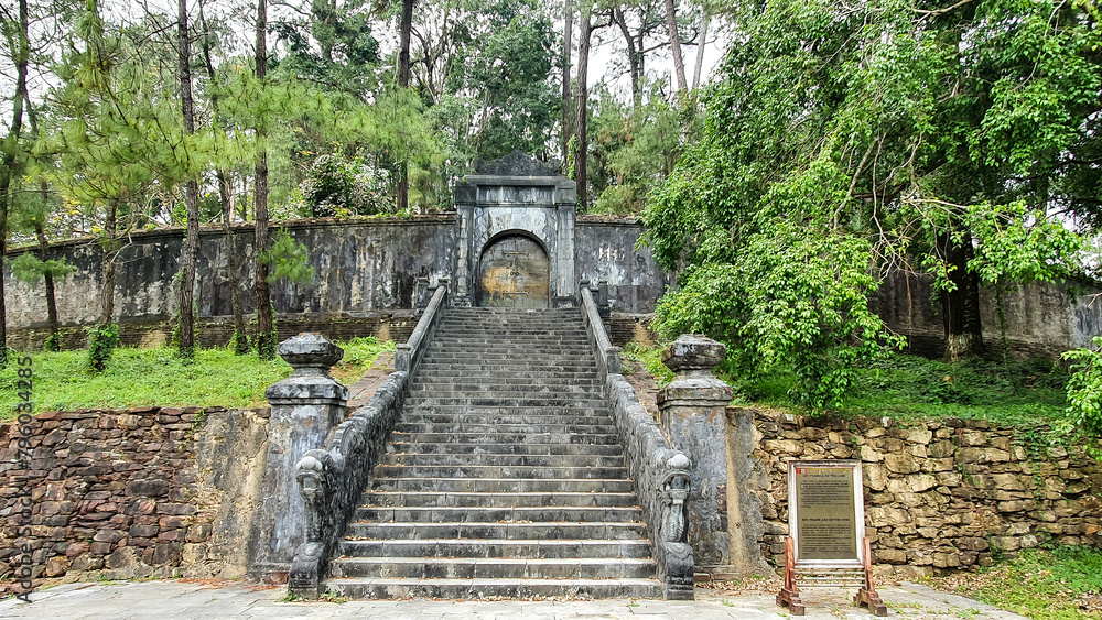 Fototapeta premium View Of Minh Mang Tomb At Mausoleum Of Minh Mang Area In Hue, Vietnam. Minh Mang Is The Second Emperor Of The Nguyễn Dynasty.