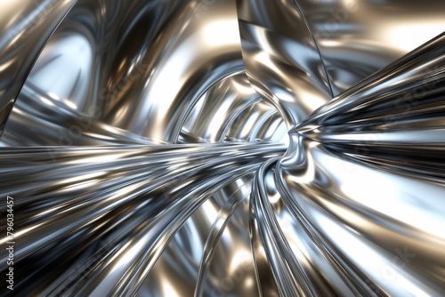 Swirling liquid metal surfaces with reflective sheen, interlacing folds, and dynamic textures.