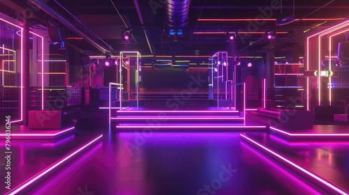 A room filled with an abundance of colorful neon lights, creating a dazzling and visually striking display