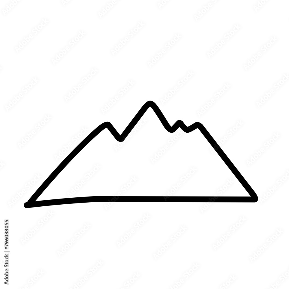 outline of the mountain