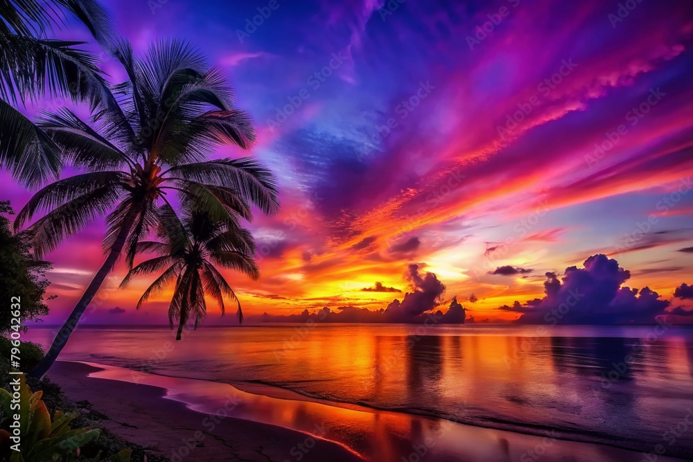 Tropical Sunset background Tropical Sunset background