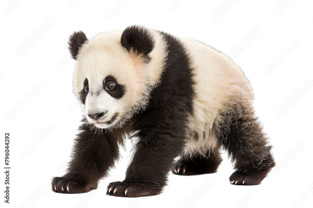Naklejka premium Baby Panda Bear Isolated