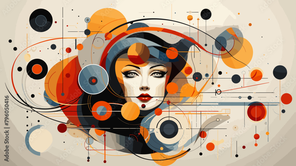 Obraz premium Concept vector illustration of presentation background.