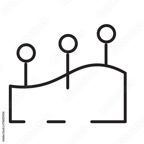 Massage Needles Spa Line Icon