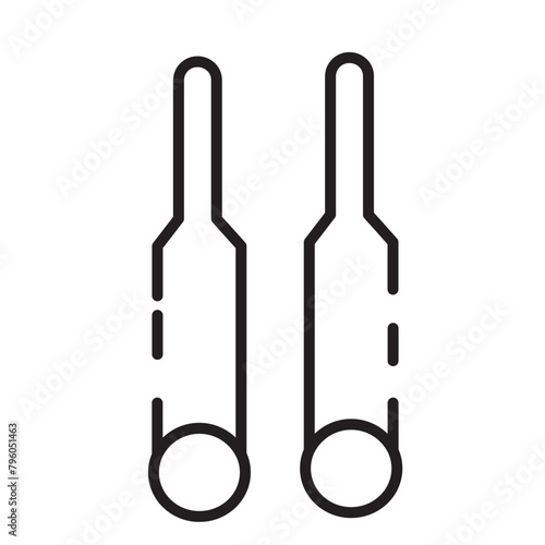 Massage Needles Spa Line Icon