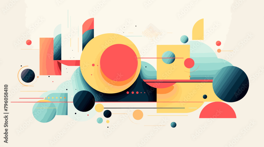 Obraz premium Concept vector illustration of presentation background.