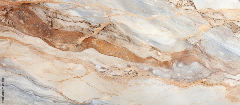 Closeup of marble texture on white background, resembling bedrock outcrop
