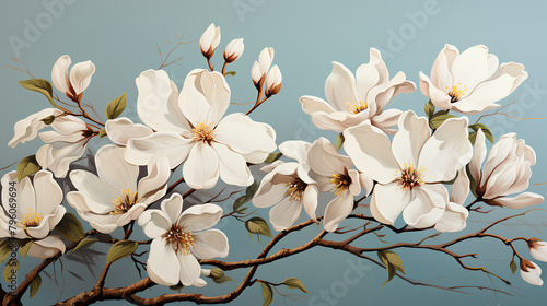 magnolia flowers in spring