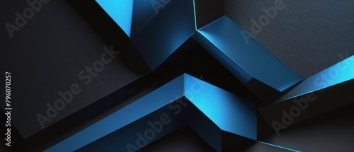 abstract blue black metallic background. blue black metallic geometric backdrop