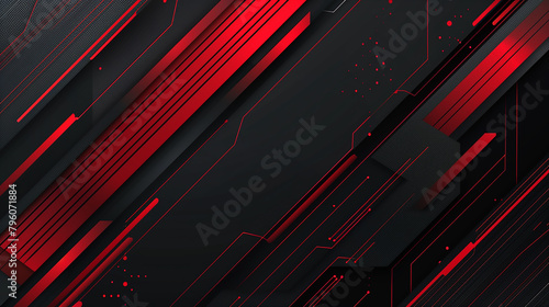 abstract black, red background with diagonal square lines design. elegant black background with shiny red lines. 