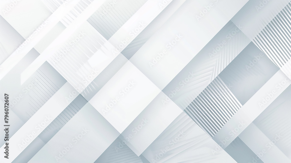 Abstract white background with diamond and triangle shapes layered in modern Minimal geometric white light background abstract design. White abstract long minimal banner. Abstract white background with diamond and triangle shapes layered in modern Minimal geometric white light background abstract design. White abstract long minimal banner.