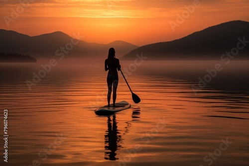 Woman paddle oars outdoors © Rawpixel.com