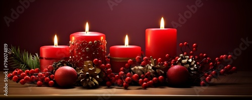 christmas decoration with candles