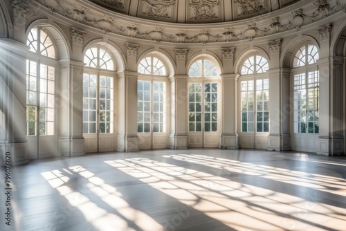 Rococo interior design window floor architecture.