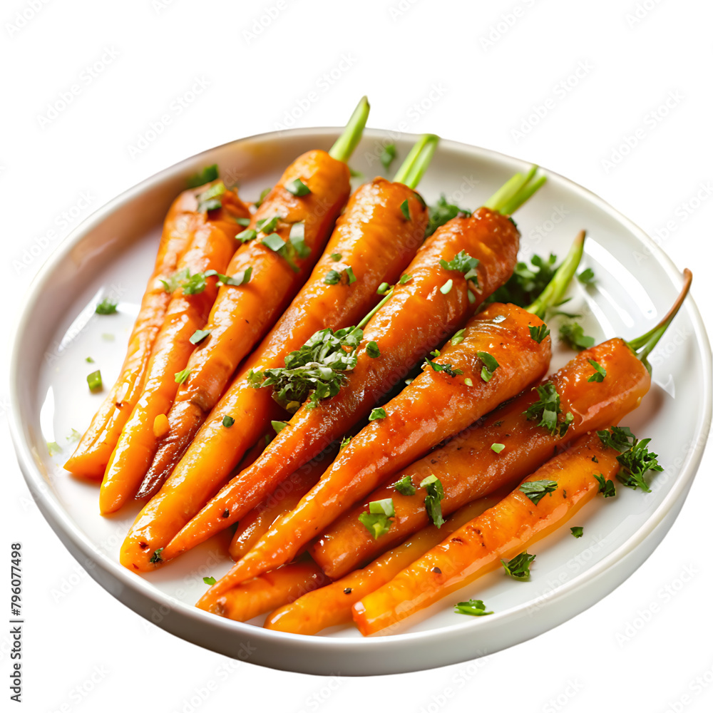 plate of sweet and sticky honey glazed carrots plate of sweet and sticky honey glazed carrots