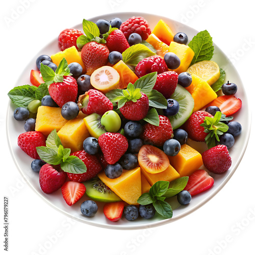 platter of colorful fruit salad featuring