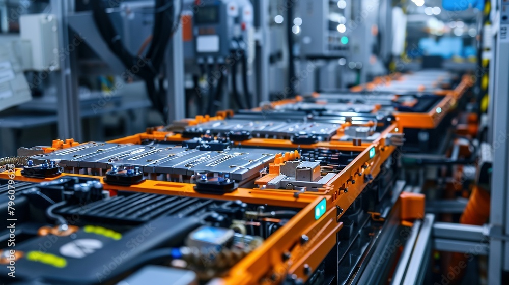 The Future Unfolds: Close-Up of Electric Vehicle Battery Production The Future Unfolds: Close-Up of Electric Vehicle Battery Production