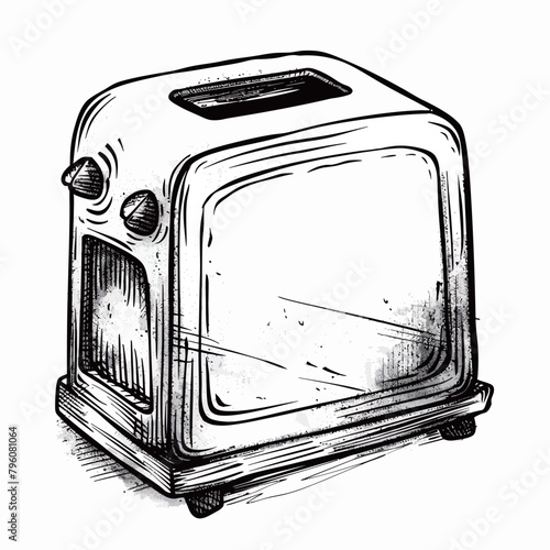 Illustration of a toaster. Vector illustration of a toaster.