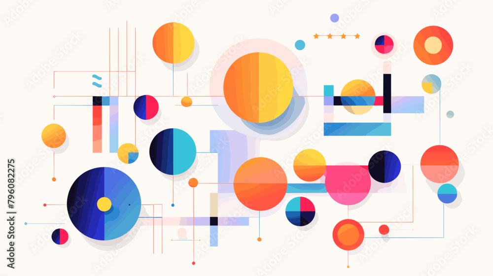 Obraz premium Concept vector illustration of presentation background.