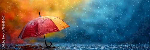 umbrella in the rain,
Nature drop raining shower outdoors colorful aut photo