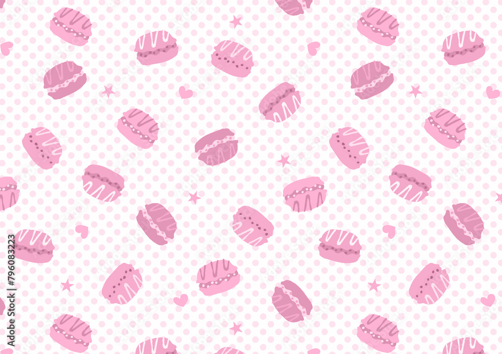 seamless pattern background with Pink cake