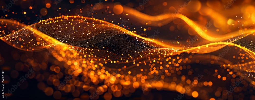 Abstract background with orange and black waves Abstract background with orange and black waves