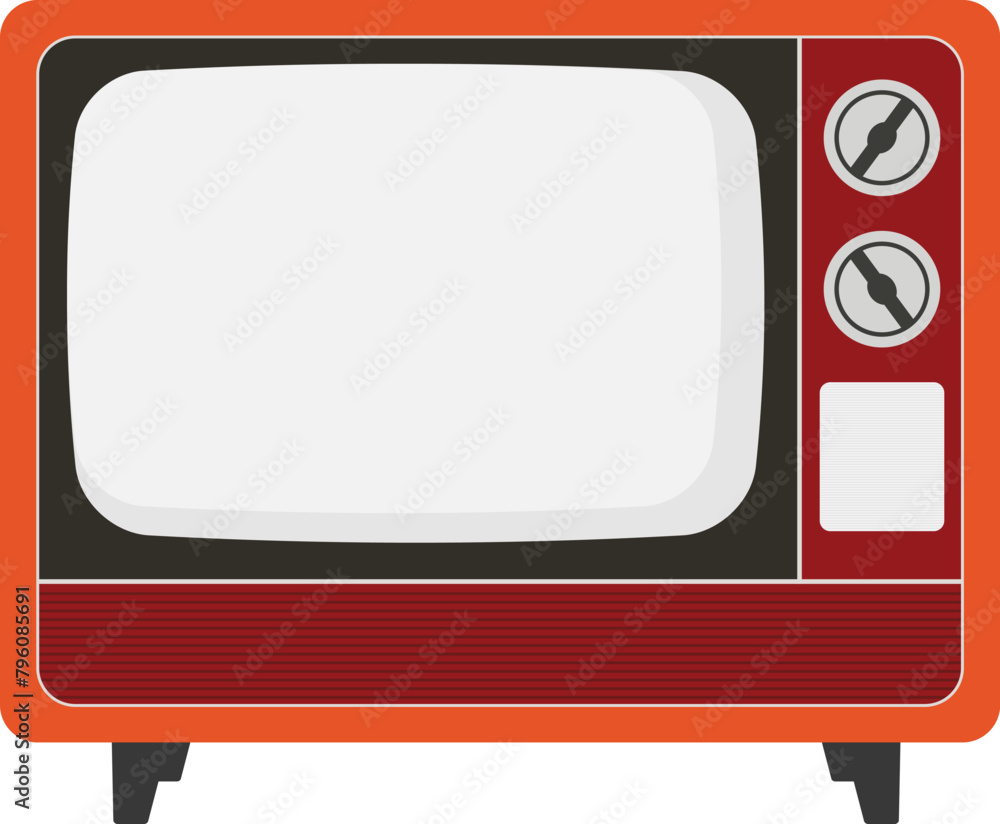 Retro vector television flat illustration Retro vector television flat illustration