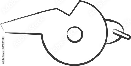 筆書き駅関連アイコンイラスト　笛