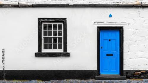 Blue door and window