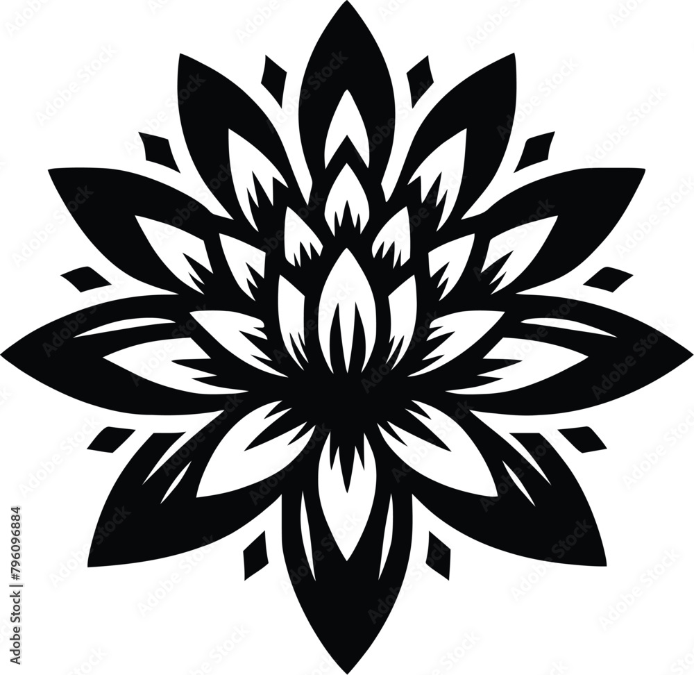 Fototapeta premium flower-silhouette