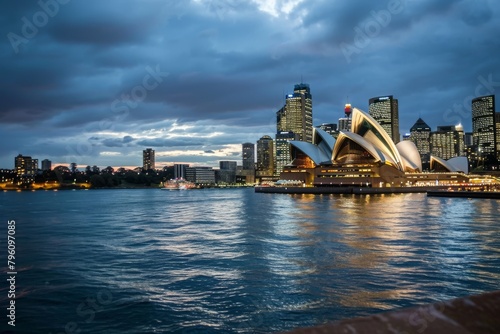 Sydney skyline with the iconic Opera House  iconic landmarks of Sydney  AI generated