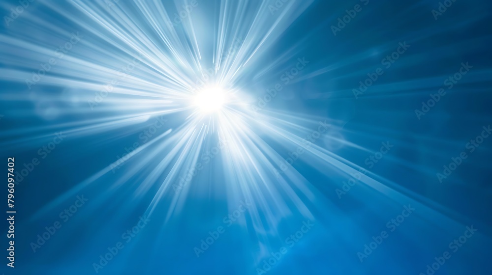 A dazzling beam of sunlight in the azure sky. A dazzling beam of sunlight in the azure sky.
