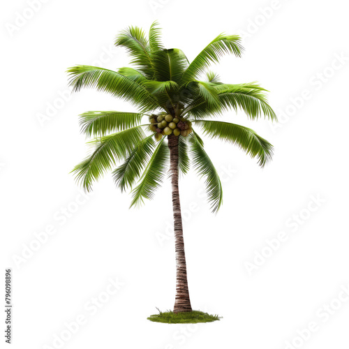 coconut tree isolated on white