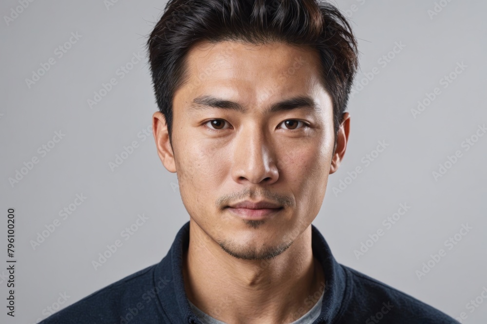 Asian Man looking at camera, studio shot Asian Man looking at camera, studio shot