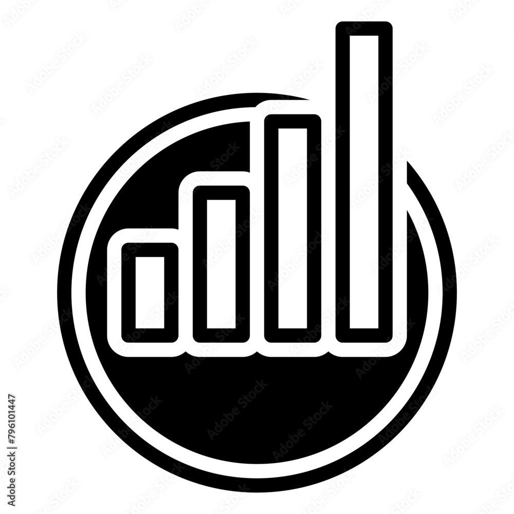 Bar Chart icon, glyph icon style Bar Chart icon, glyph icon style