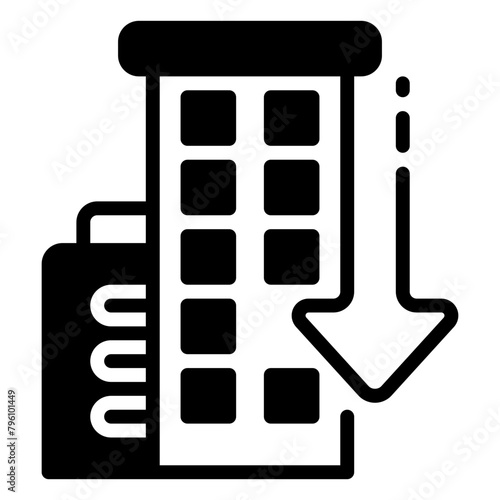 bankruptcy icon, glyph icon style