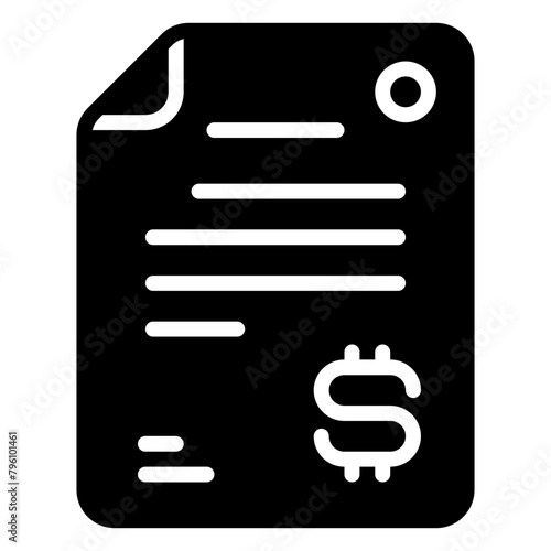Loan icon, glyph icon style
