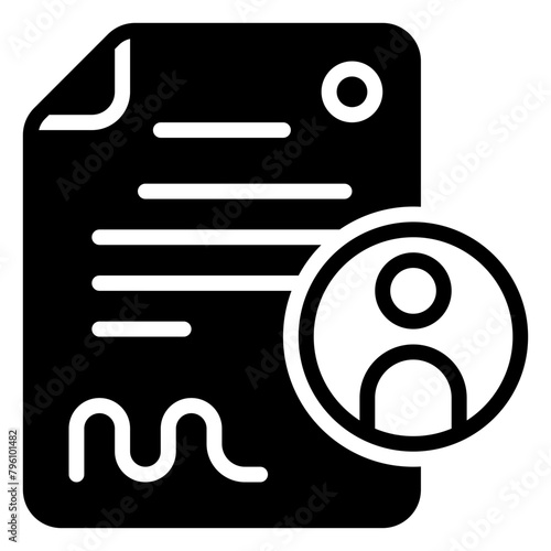 Accounting icon, glyph icon style