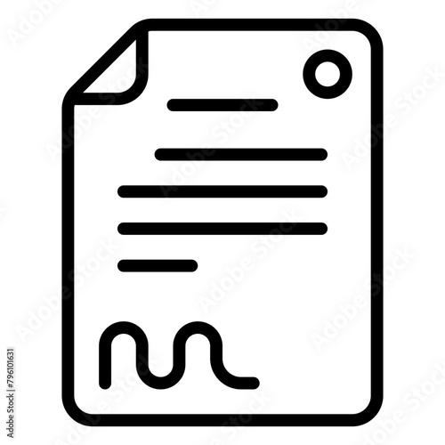 Agreement icon, line icon style photo