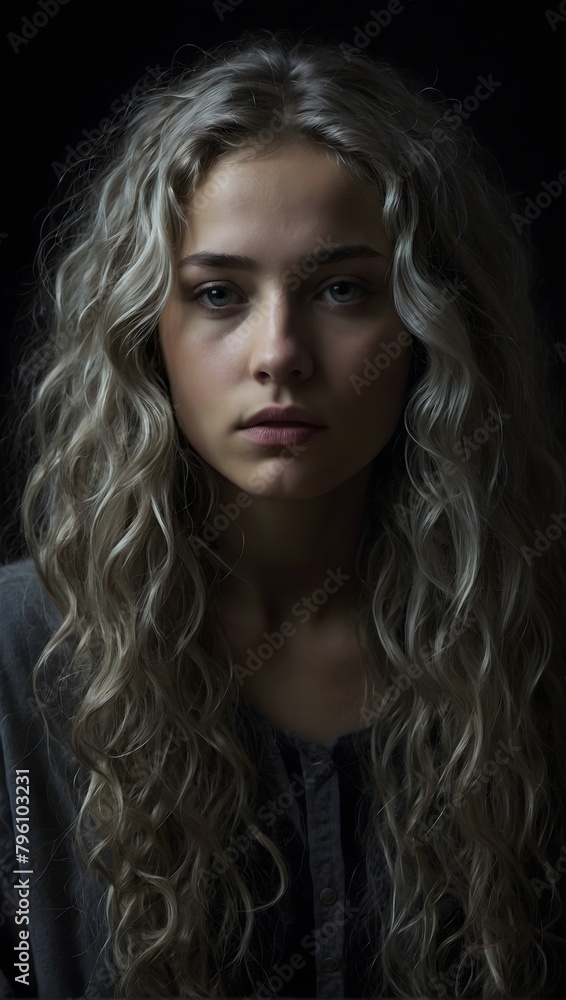 art portrait of a young woman art portrait of a young woman