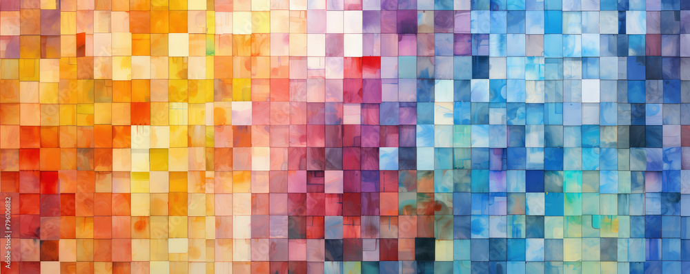 Vibrant Mosaic Spectrum - Abstract Art Design Vibrant Mosaic Spectrum - Abstract Art Design