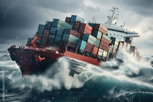 Navigating Through the Raging Ocean: Cargo Ship Perseverance