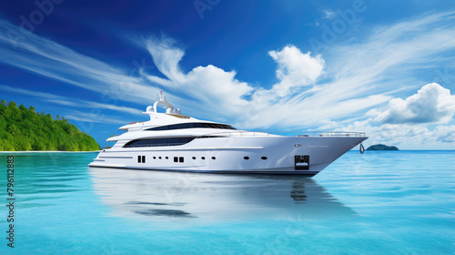 Exclusive Luxury Yacht Sailing the Tropical Seas