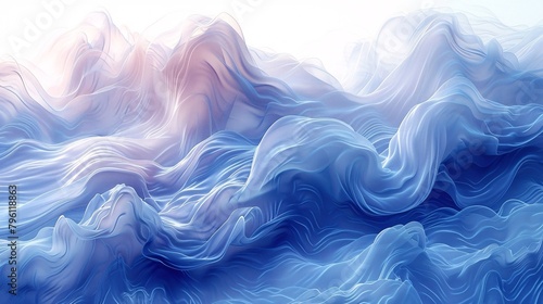 A blue and white background with a blue wave