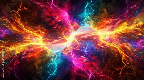 A colorful explosion of light and color