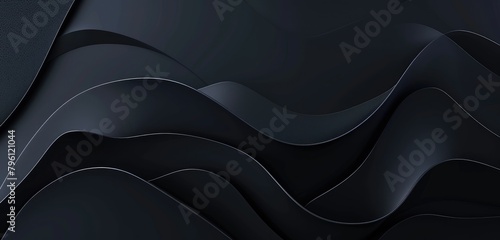 Abstract Dark Curved Waves Elegant Background
