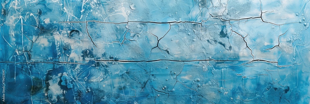 Abstract Blue Textured Background Artistic Painting