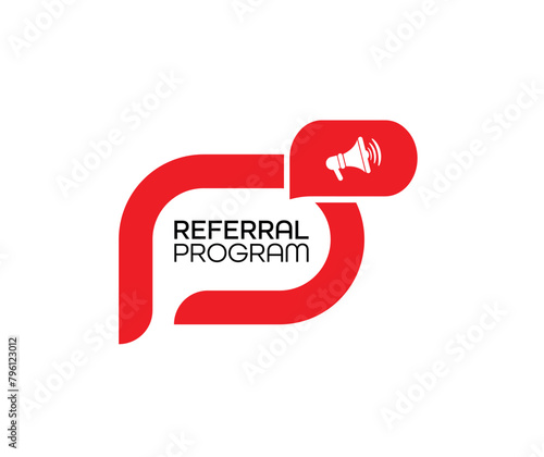 referral program sign on white background	